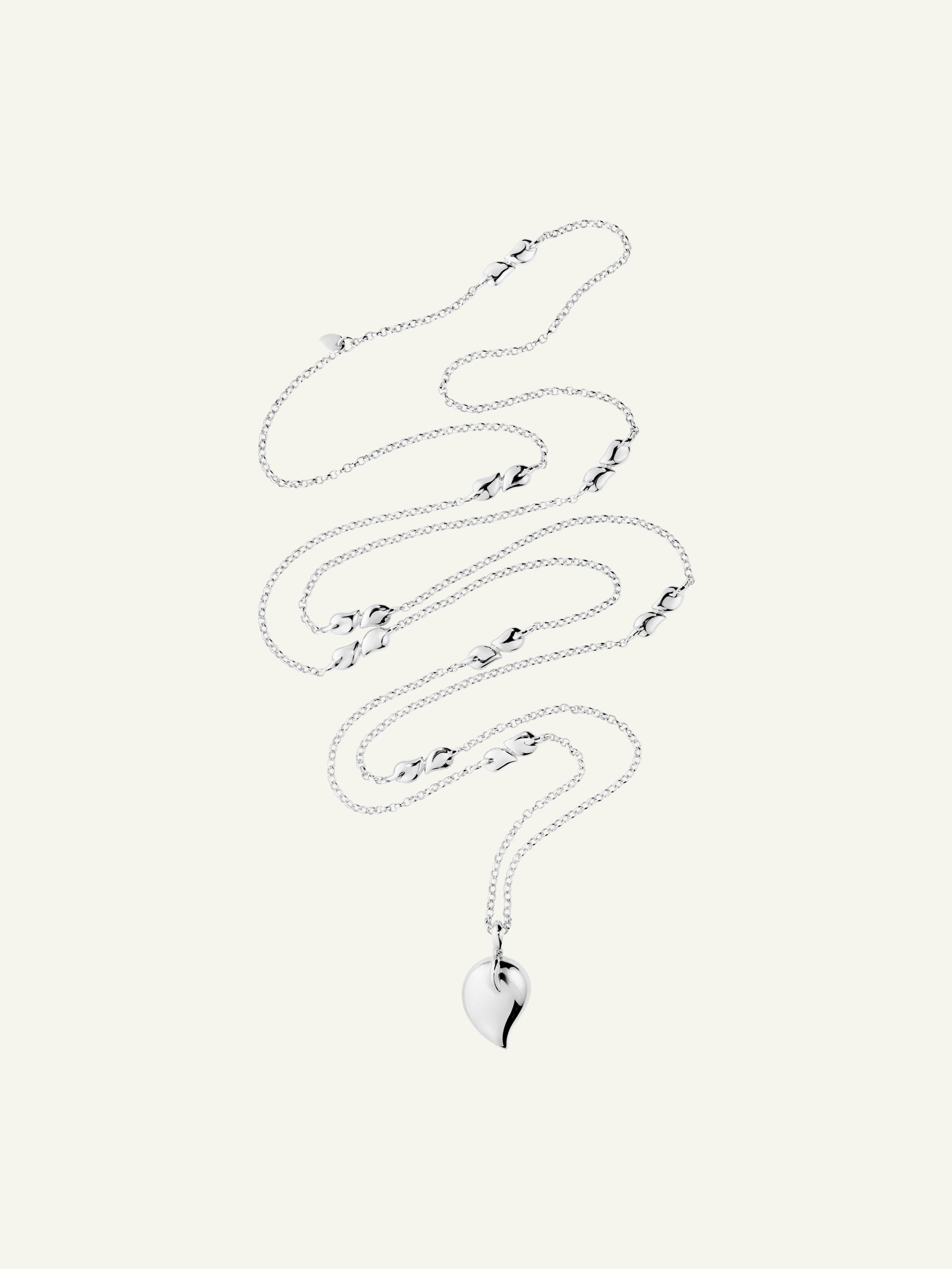 SIGNATURE Drop Halskette 18K Weißgold