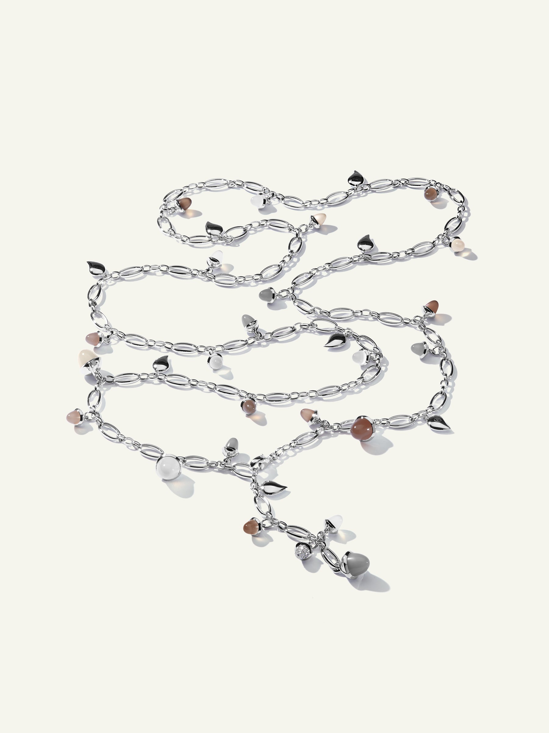Necklace MIKADO 'Cashmere' with Diamond Pavé - 100 cm Cashmere