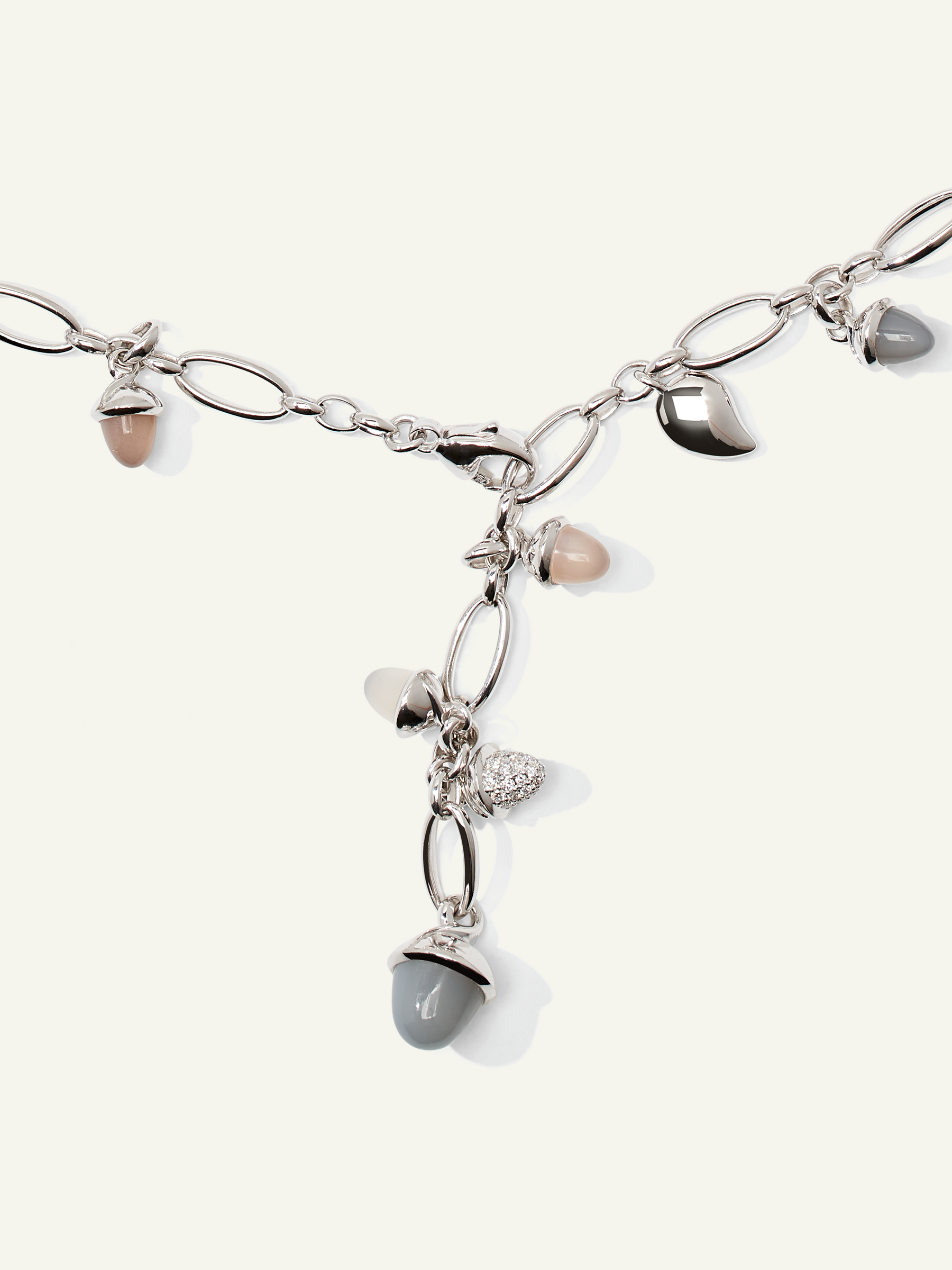 Necklace MIKADO 'Cashmere' with Diamond Pavé - 100 cm Cashmere