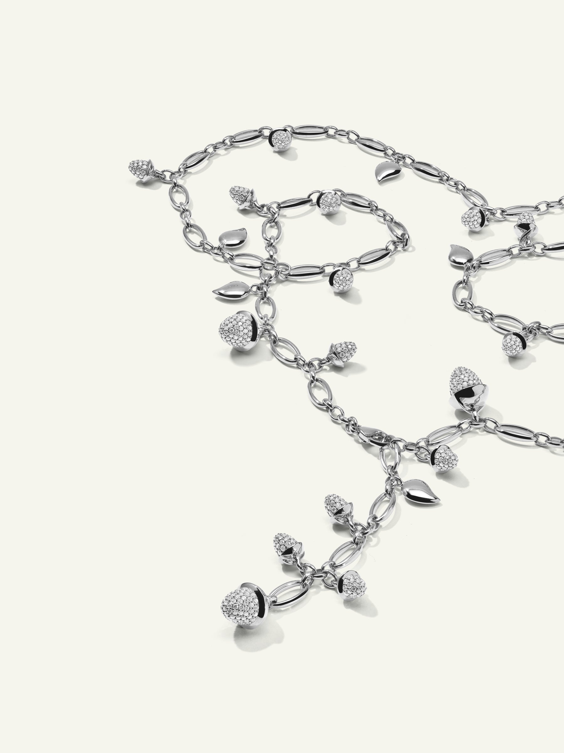 Necklace MIKADO Diamond Pavé - 100 cm mit Diamant Pavé