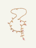 MIKADO Necklace, 56 cm in 'Blush' with Diamond Pavé