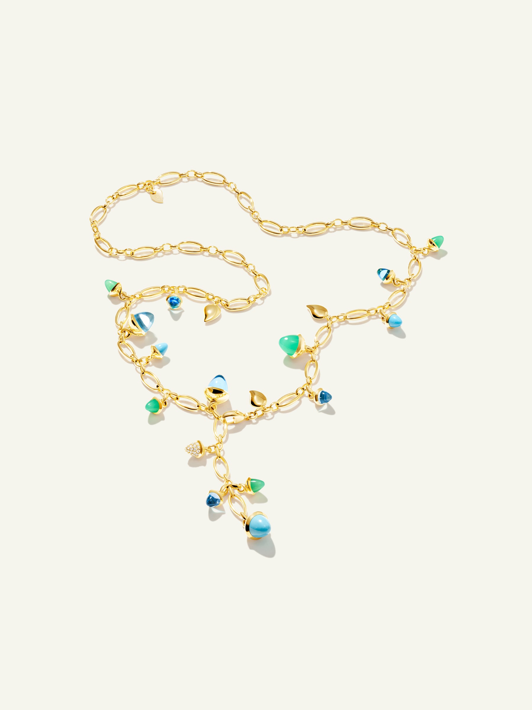 Necklace MIKADO 'Lagoon' with Diamond Pavé - 56cm 'Lagoon' mit Diamant Pavé - 56cm