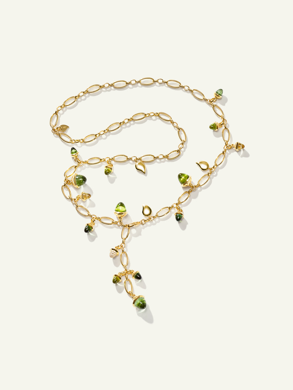 Necklace MIKADO 'Rainforest' with Diamond Pavé - 56 cm