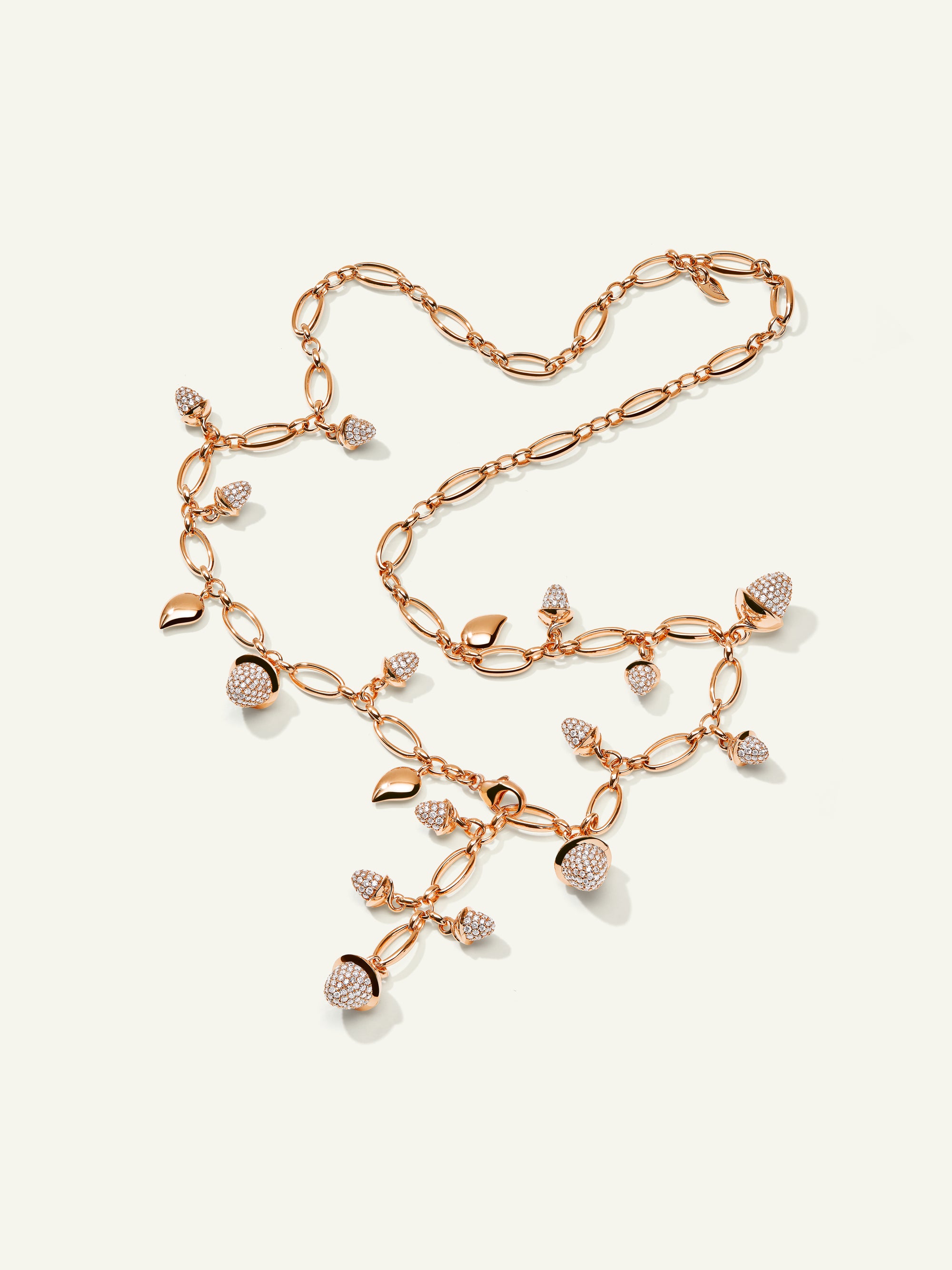 MIKADO Necklace, 56 cm with Diamond Pavé