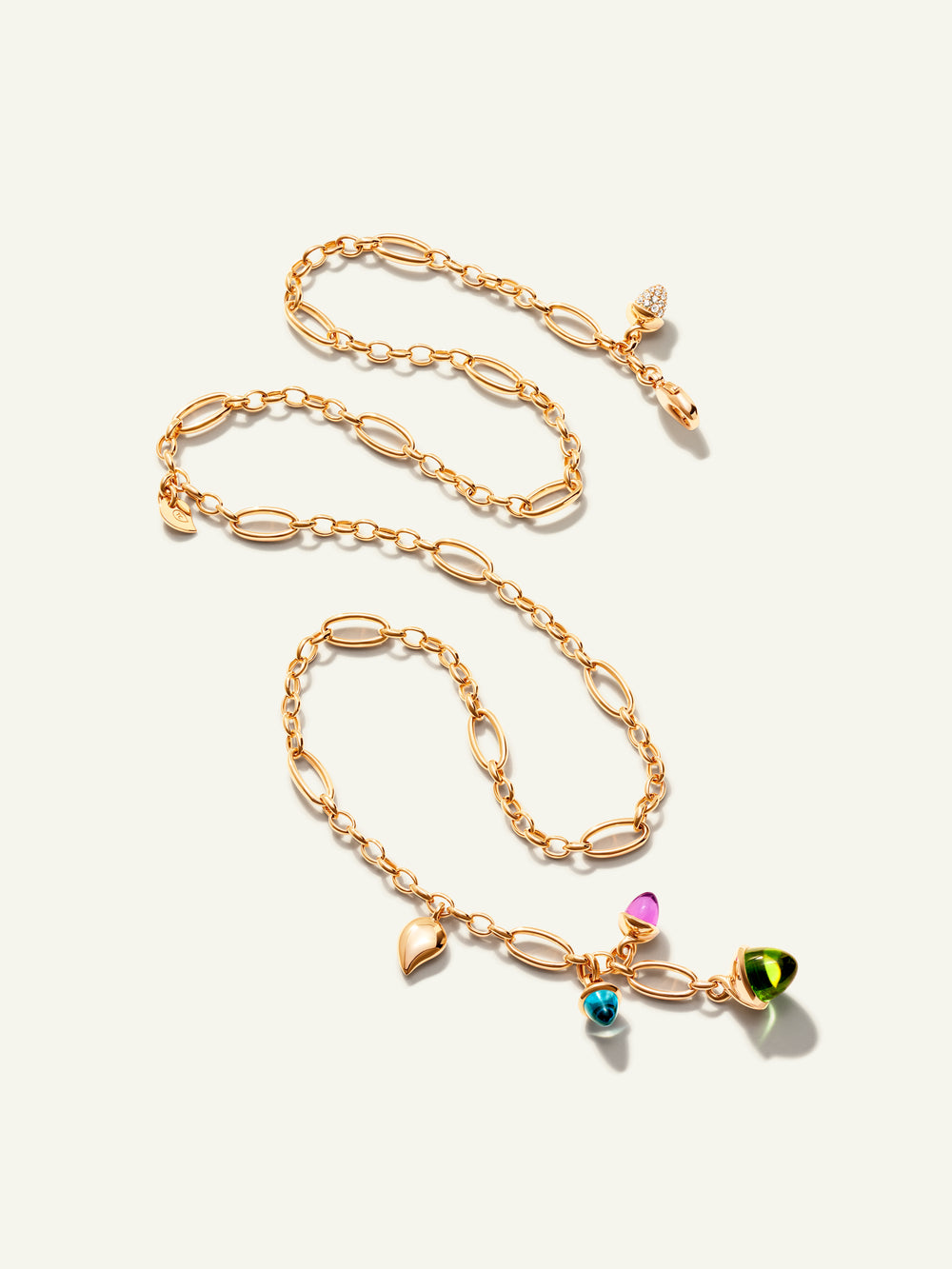 MIKADO Delicate Necklace, 51 cm in 'Aurora' with Diamond Pavé