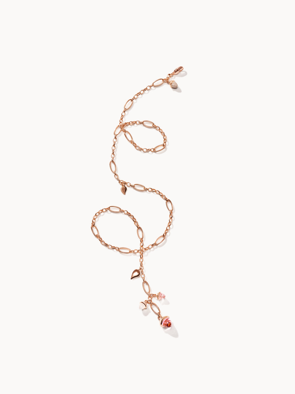 Necklace MIKADO Delicate 51 cm 'Blush' with Diamond Pavé 'Blush' with Diamond Pavé