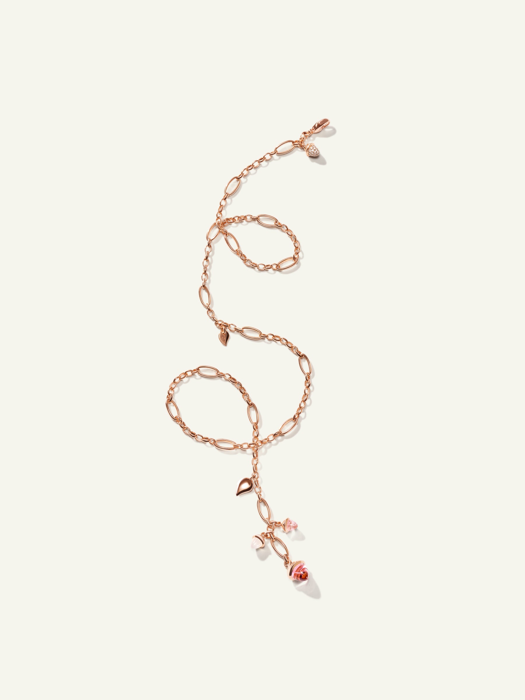 Necklace MIKADO Delicate 51 cm 'Blush' with Diamond Pavé 'Blush' with Diamond Pavé