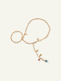 MIKADO Delicate Necklace, 51 cm in 'Candy' with Diamond Pavé