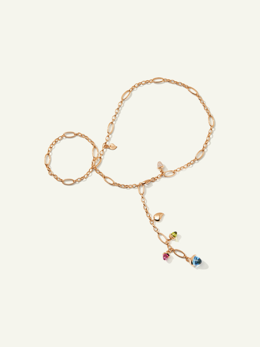 Necklace MIKADO Delicate 51 cm 'Candy' with Diamond Pavé 