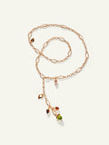 MIKADO Delicate Necklace, 51 cm in 'Indian Summer' with Champagne Diamond Pavé