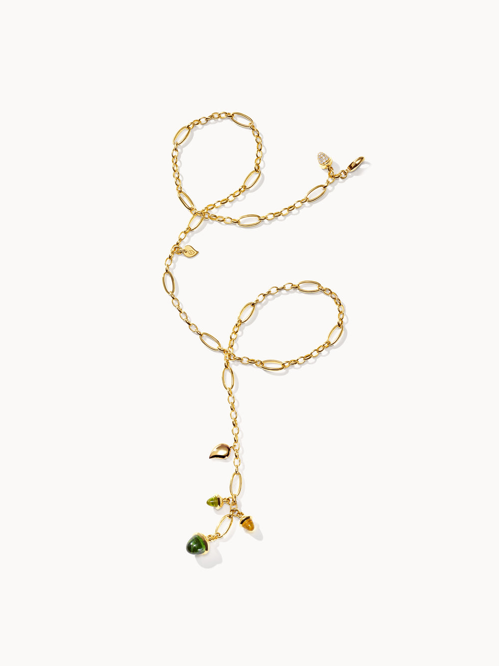 Necklace MIKADO Delicate 51 cm 'Rainforest' with Diamond Pavé 'Rainforest' with Diamond Pavé