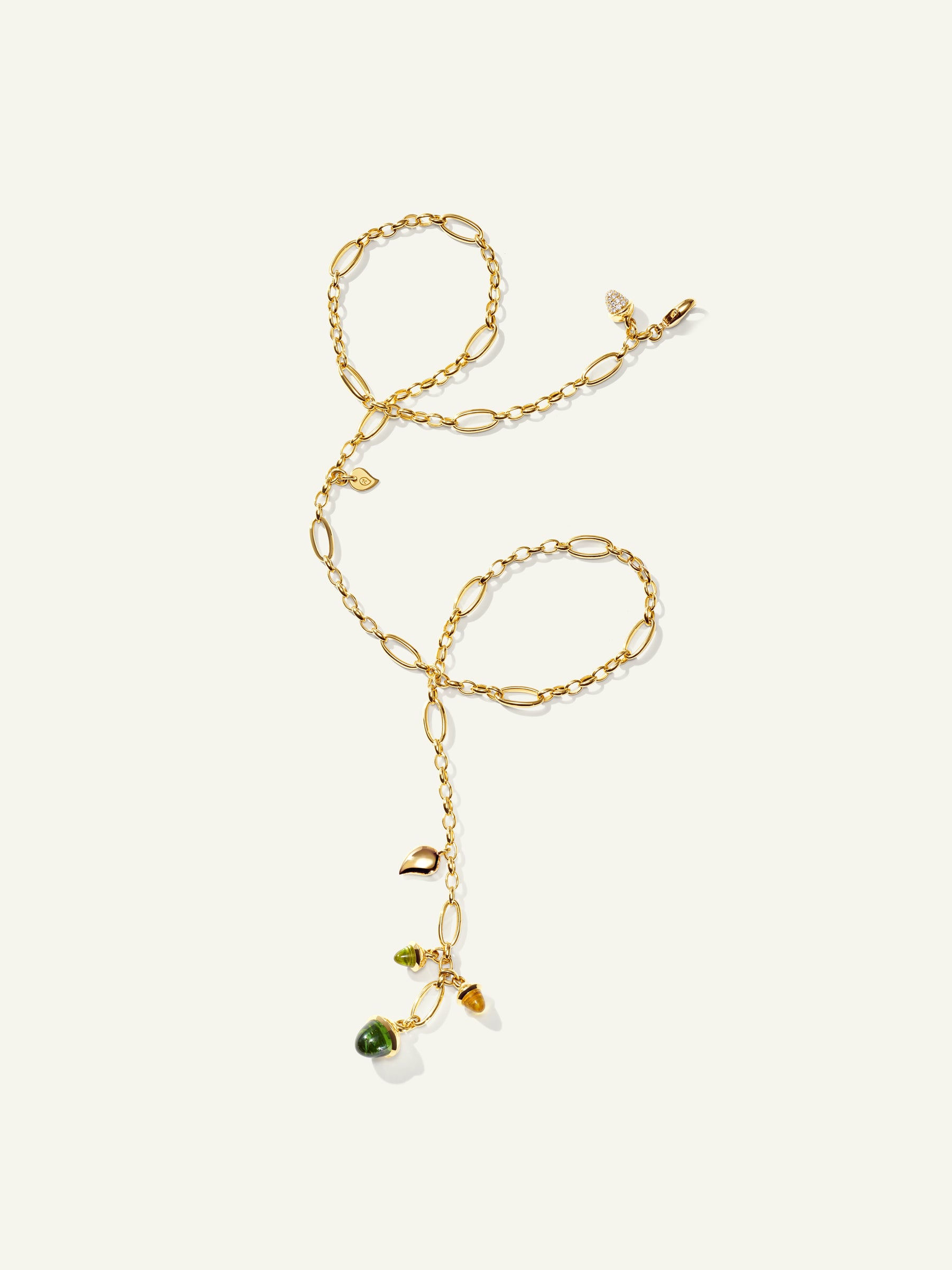 Necklace MIKADO Delicate 51 cm 'Rainforest' with Diamond Pavé 'Rainforest' with Diamond Pavé