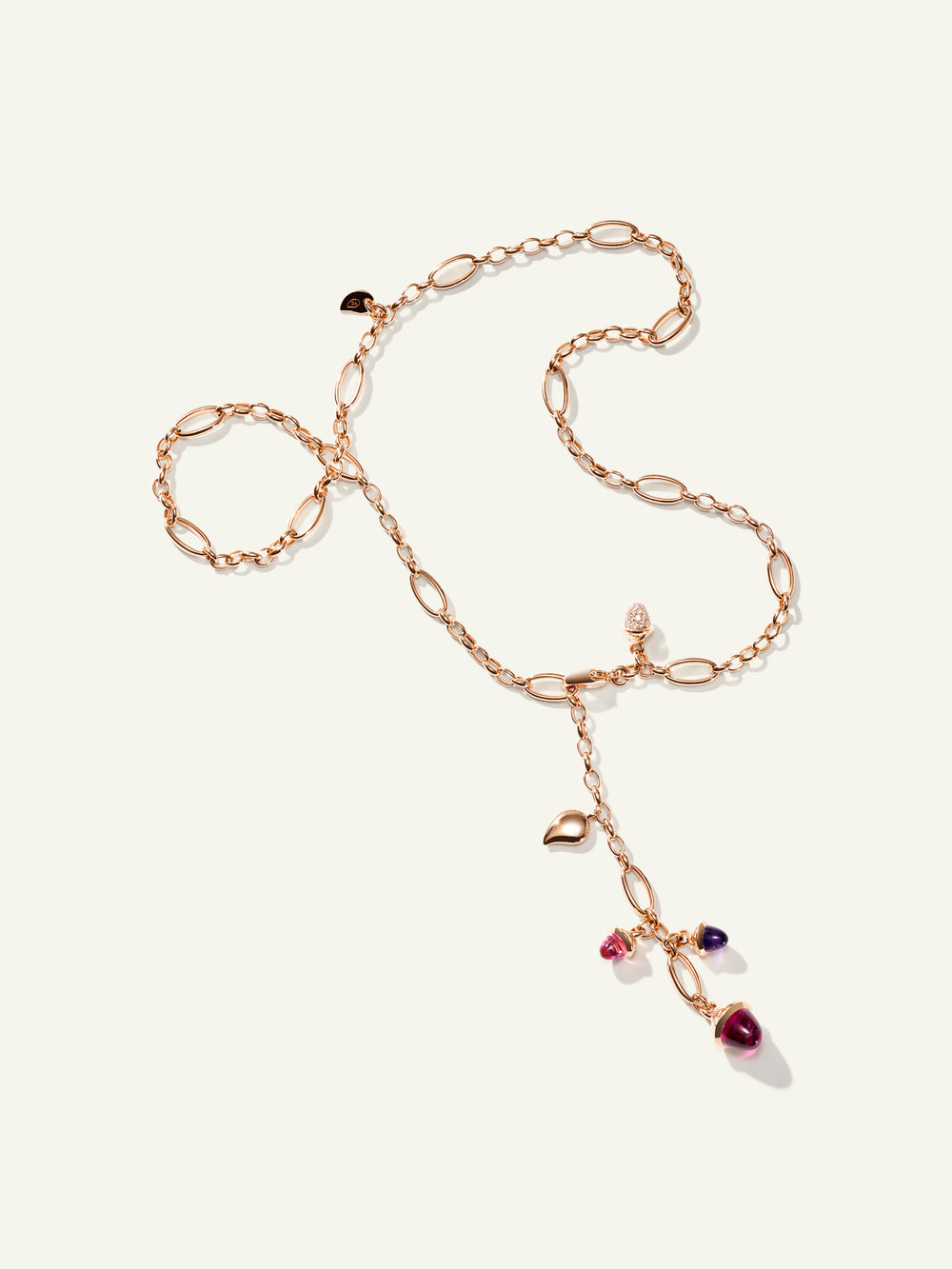 Necklace MIKADO Delicate 51 cm 'Wildberry' with Diamond Pavé 'Wildberry' with Diamond Pavé