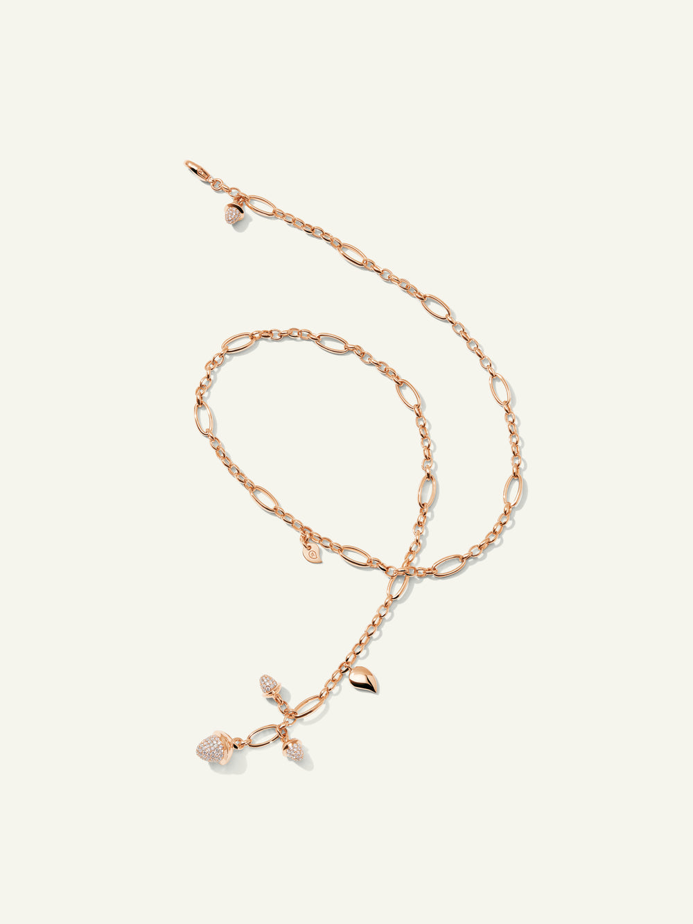 MIKADO Delicate Necklace, 51 cm with Diamond Pavé