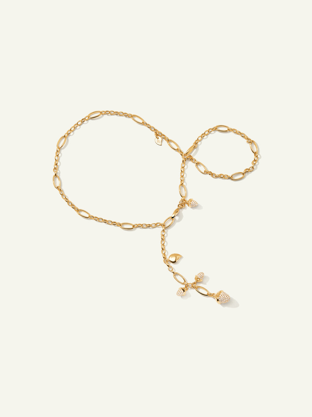 Necklace MIKADO Delicate 51 cm Diamond Pavé mit Diamant Pavé