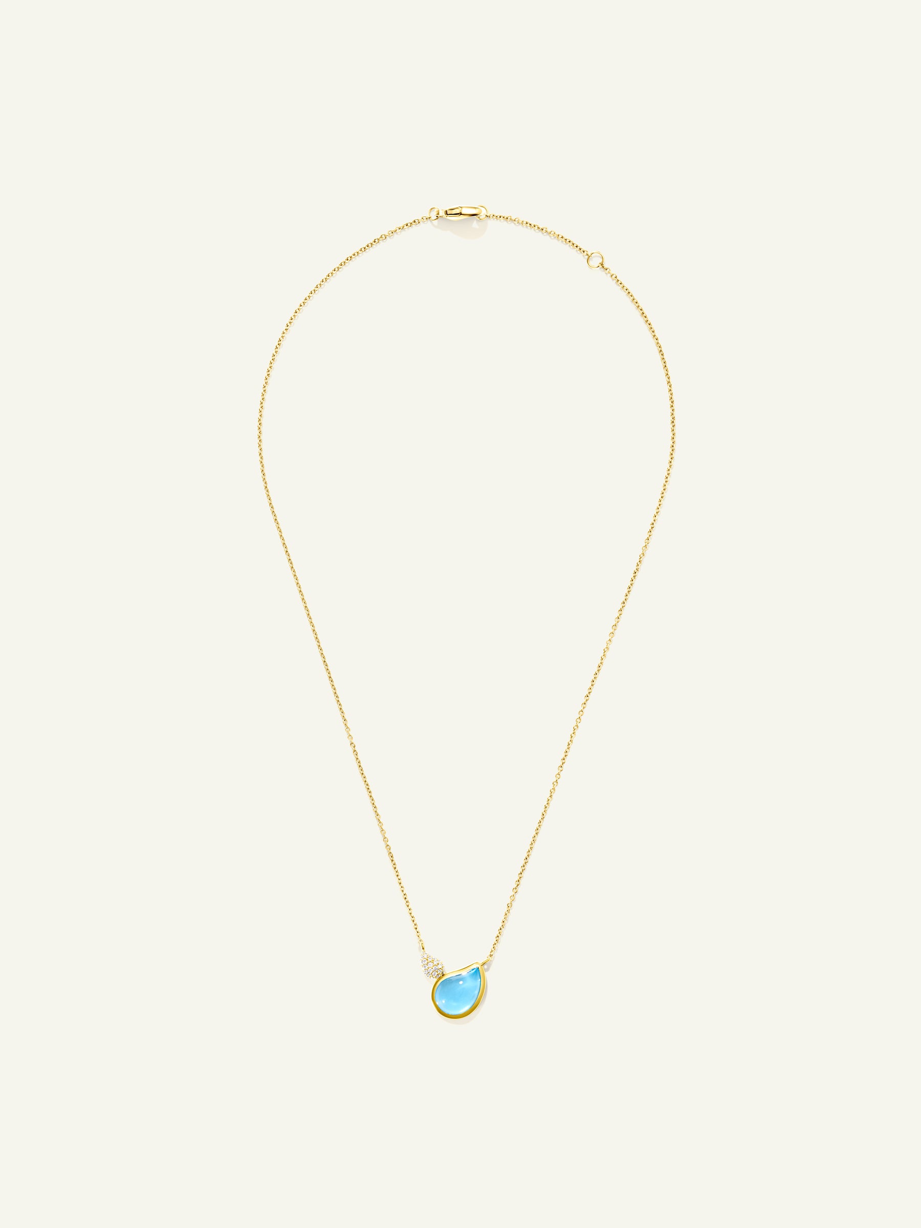 SIGNATURE 2 Drops Halskette Swiss Topas und Diamant Pavé