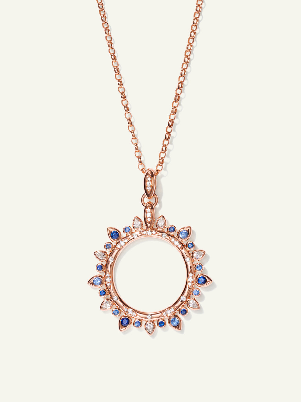 GYPSY Large Sun Pendant in 'Ocean'