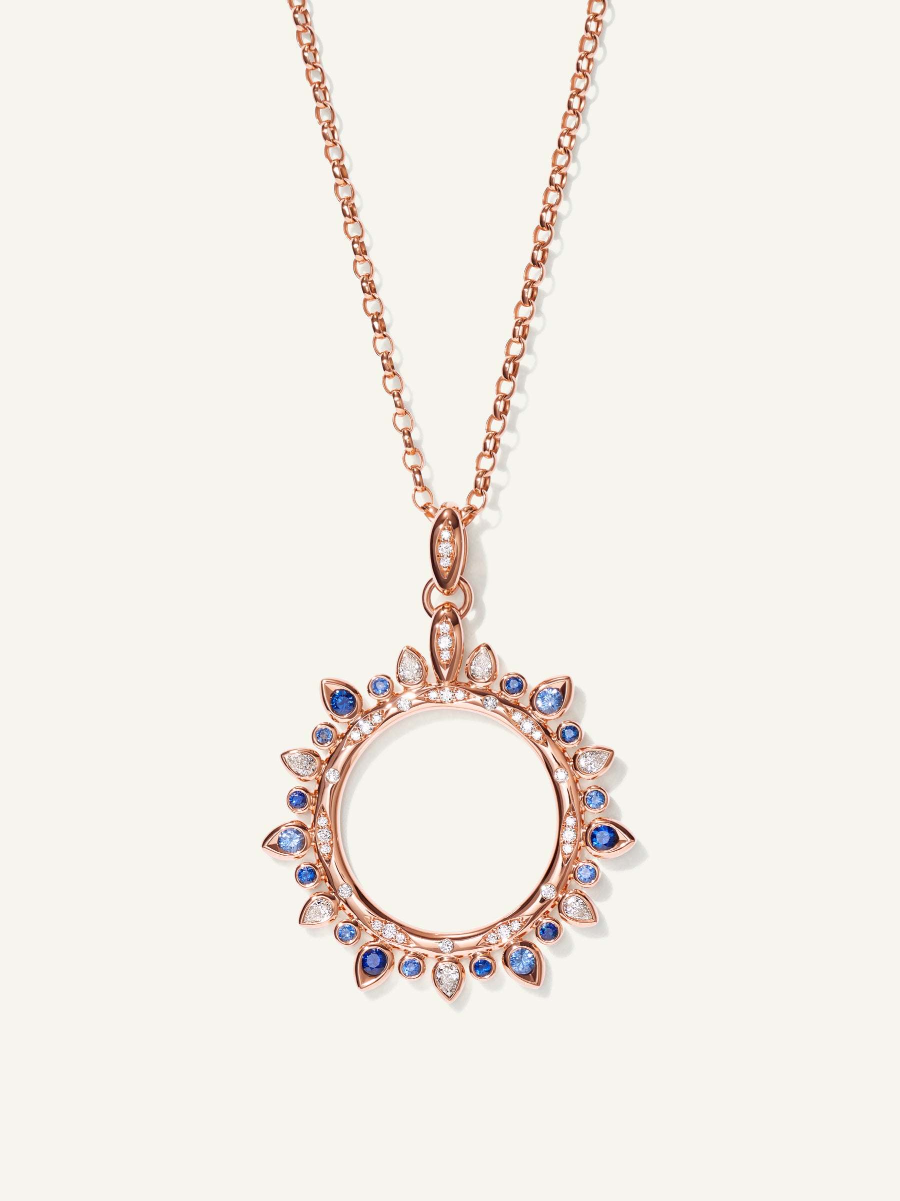GYPSY Large Sun Pendant in 'Ocean'