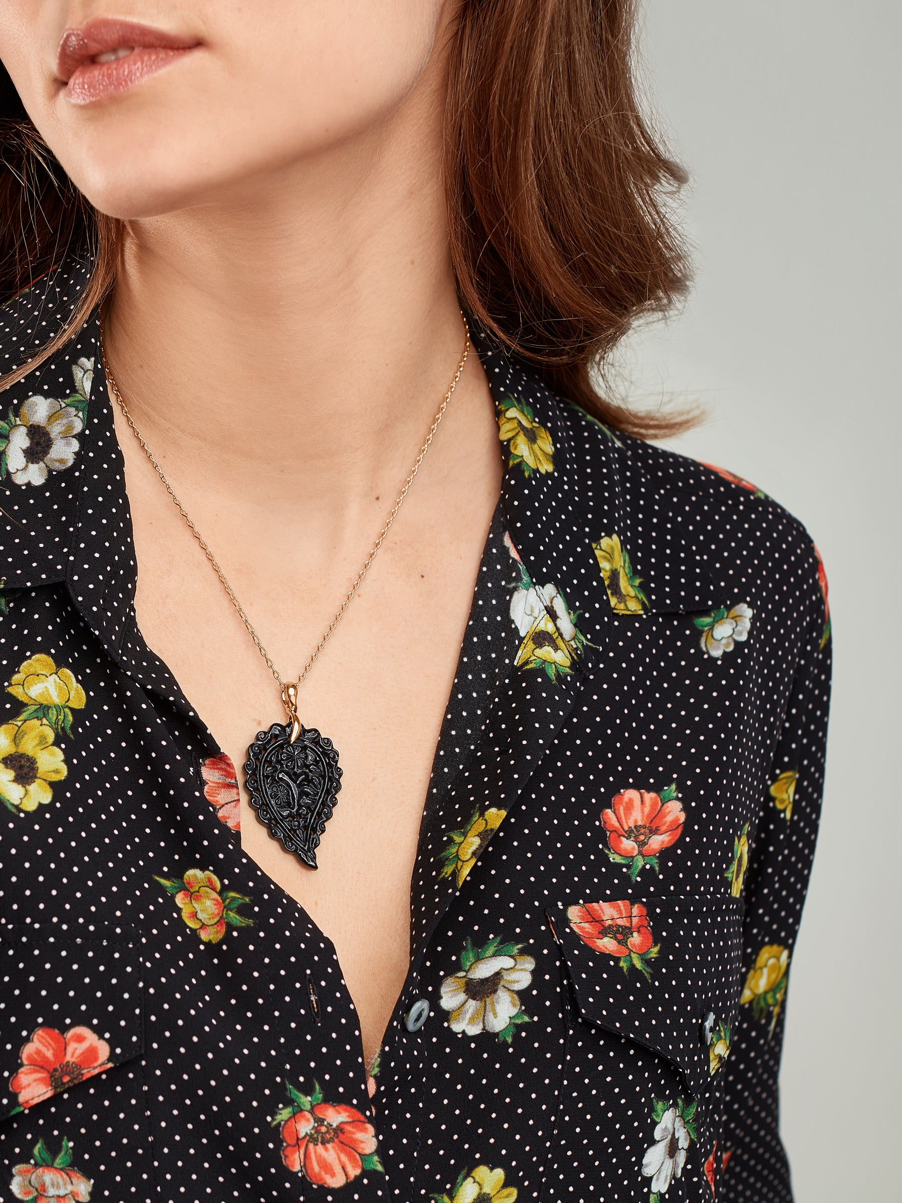 INDIA Medium Pendant with Black Onyx