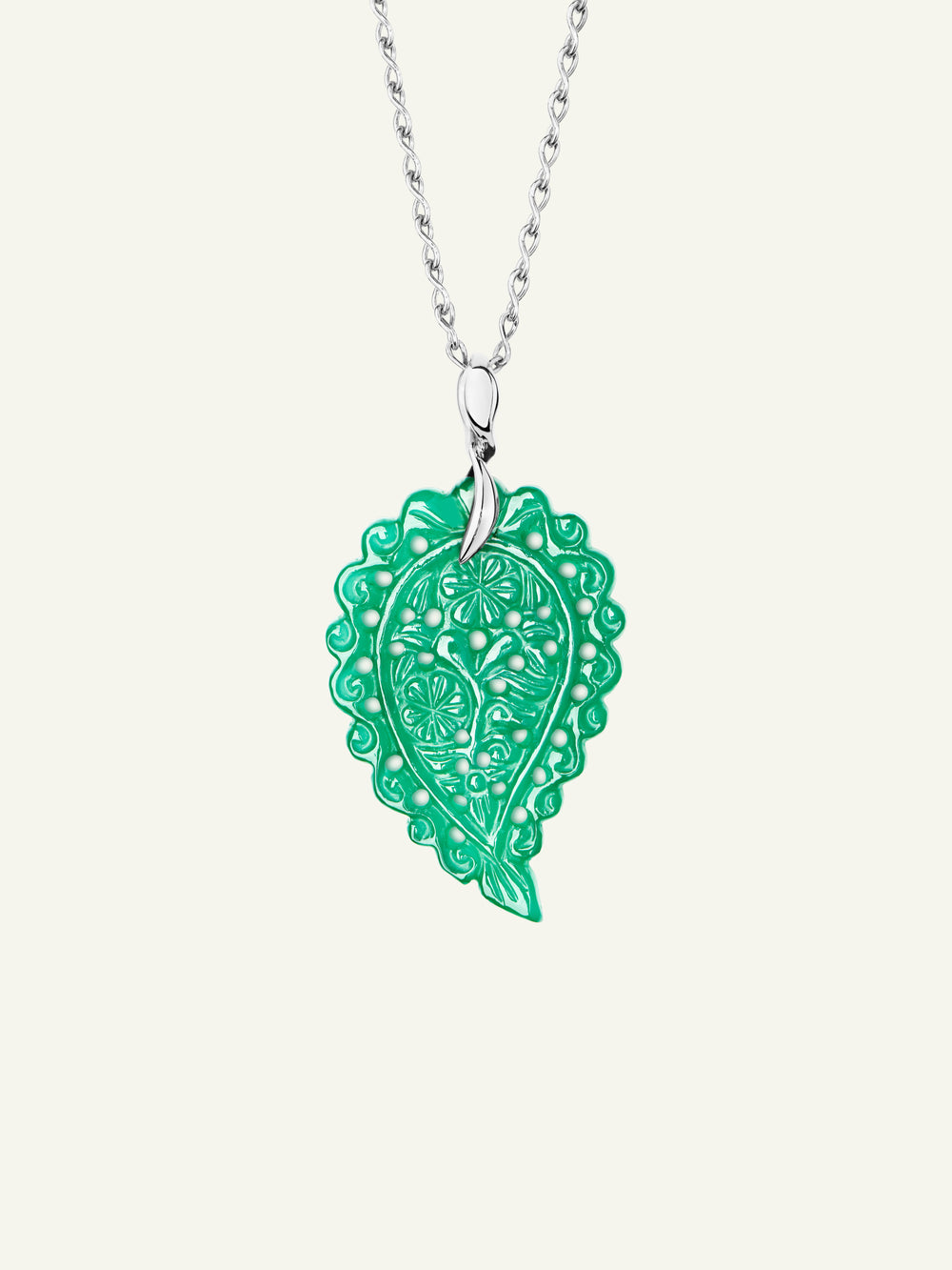 INDIA Medium Pendant with Green Onyx