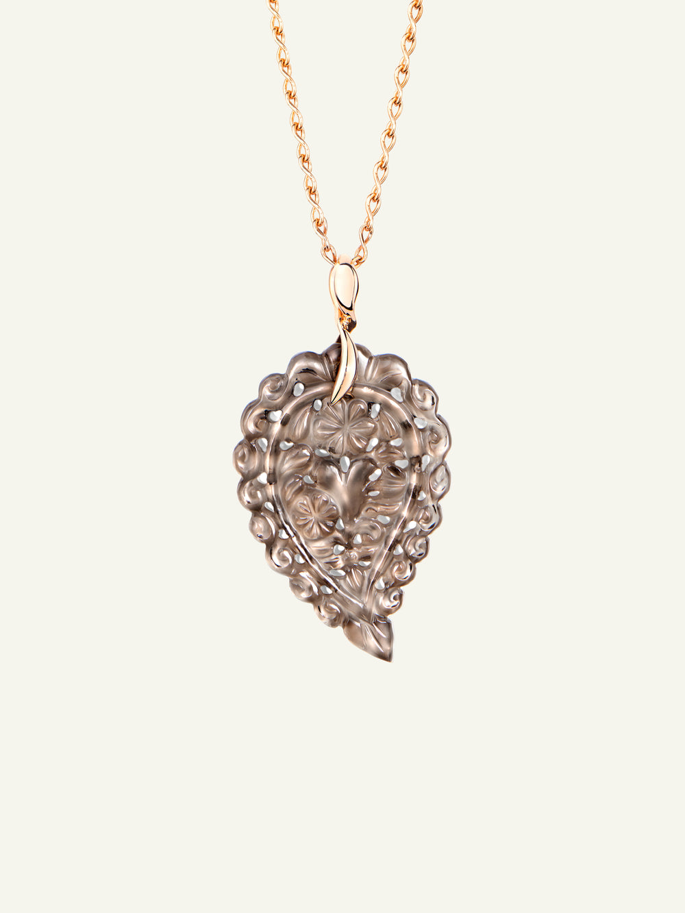 INDIA Medium Pendant with Smoky Quartz