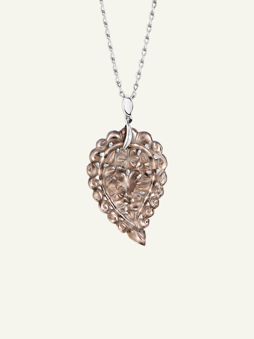 INDIA Medium Pendant with Smoky Quartz