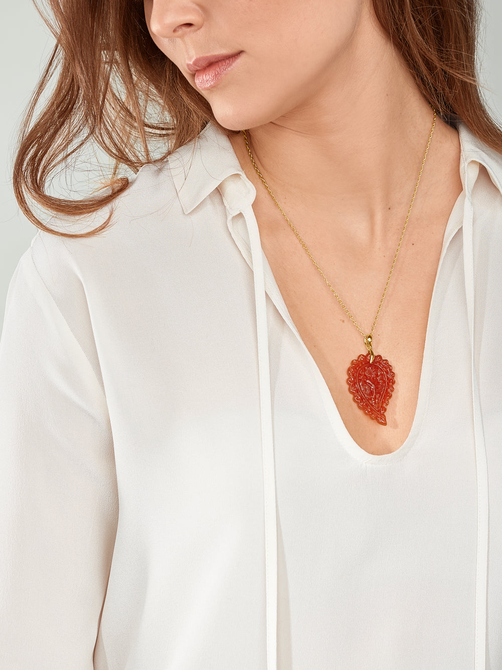 INDIA Medium Pendant with Terra Onyx