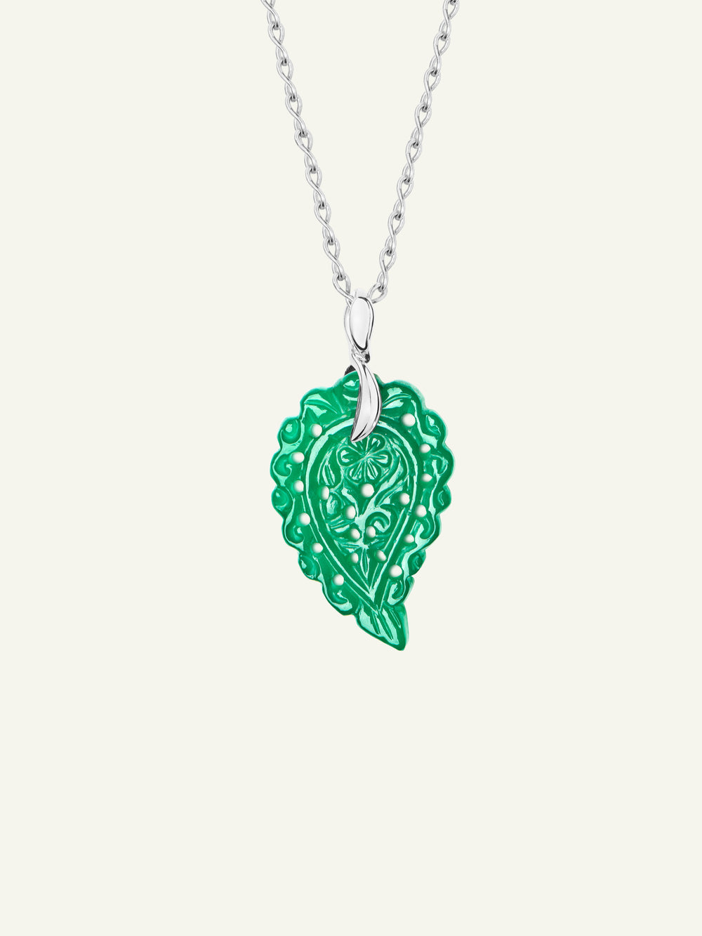 INDIA Small Pendant with Green Onyx