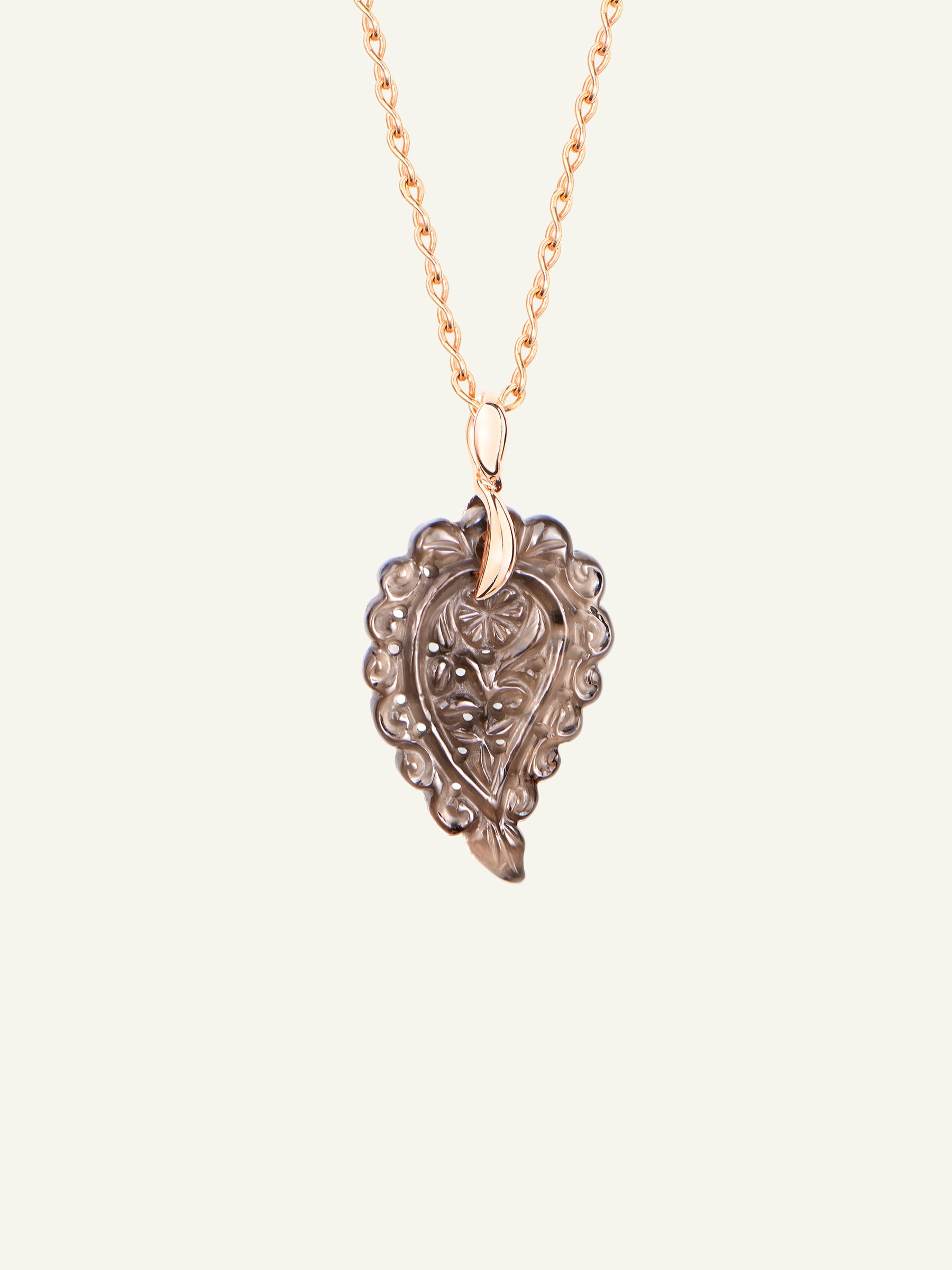 INDIA Small Pendant with Smoky Quartz