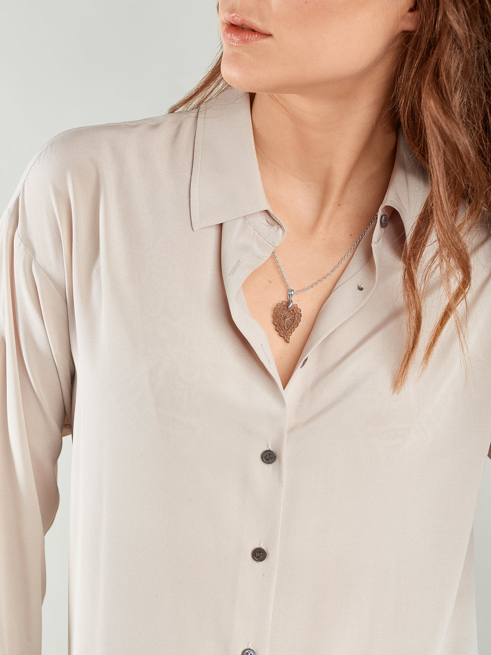 INDIA Small Pendant with Smoky Quartz