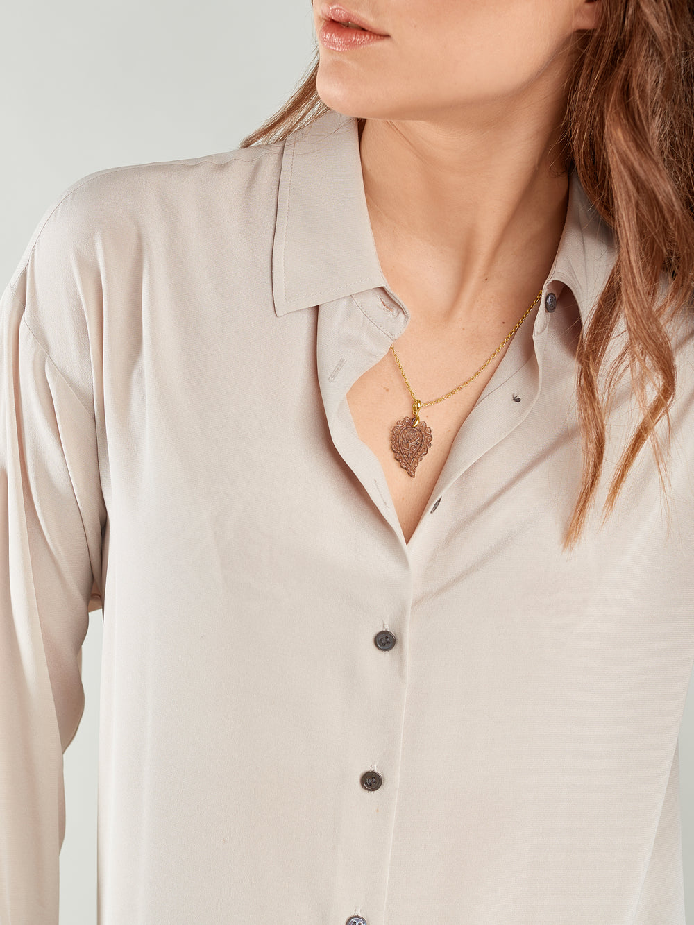 INDIA Small Pendant with Smoky Quartz