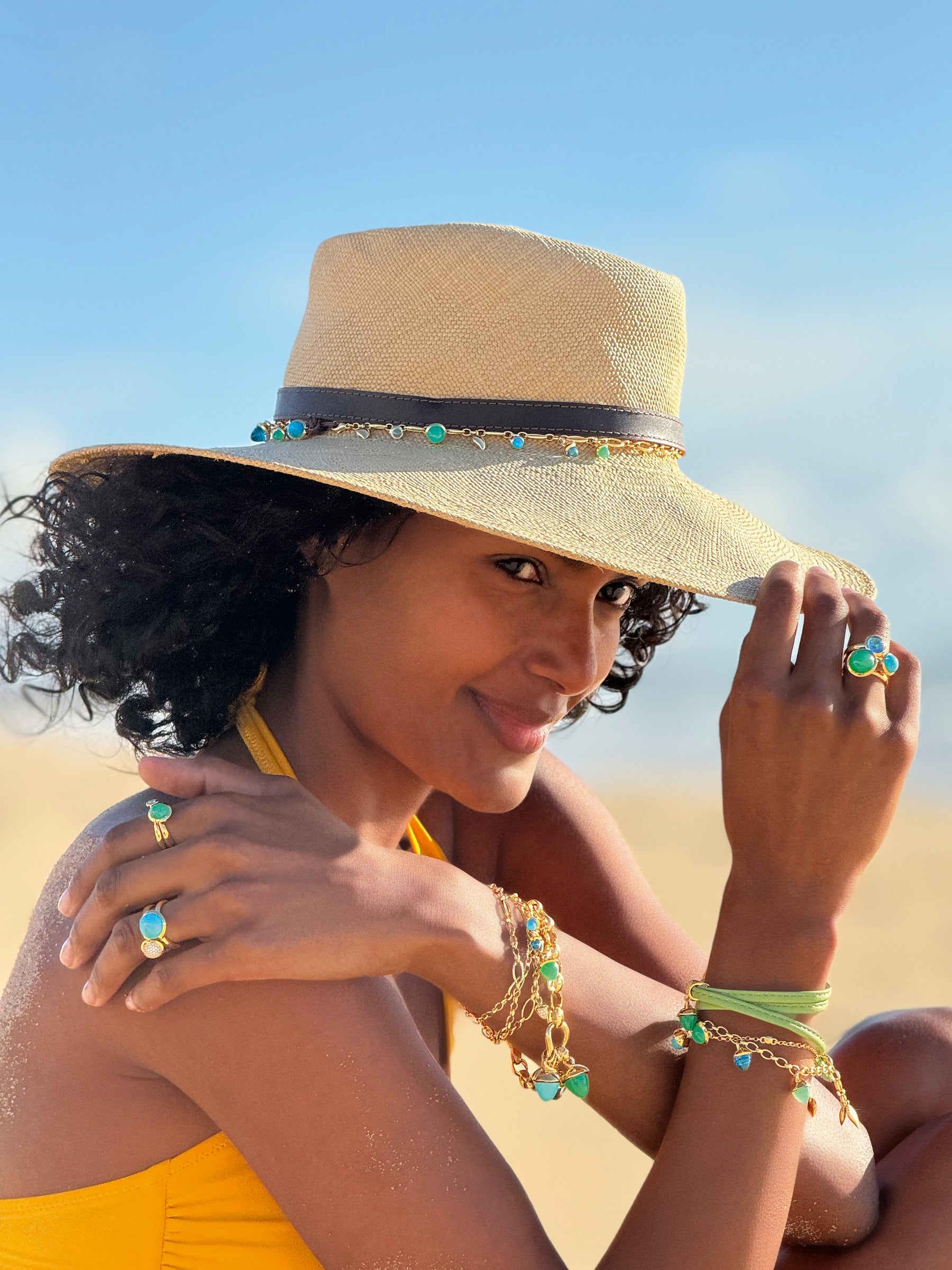 MIKADO Bouquet Pendant with Chrysoprase