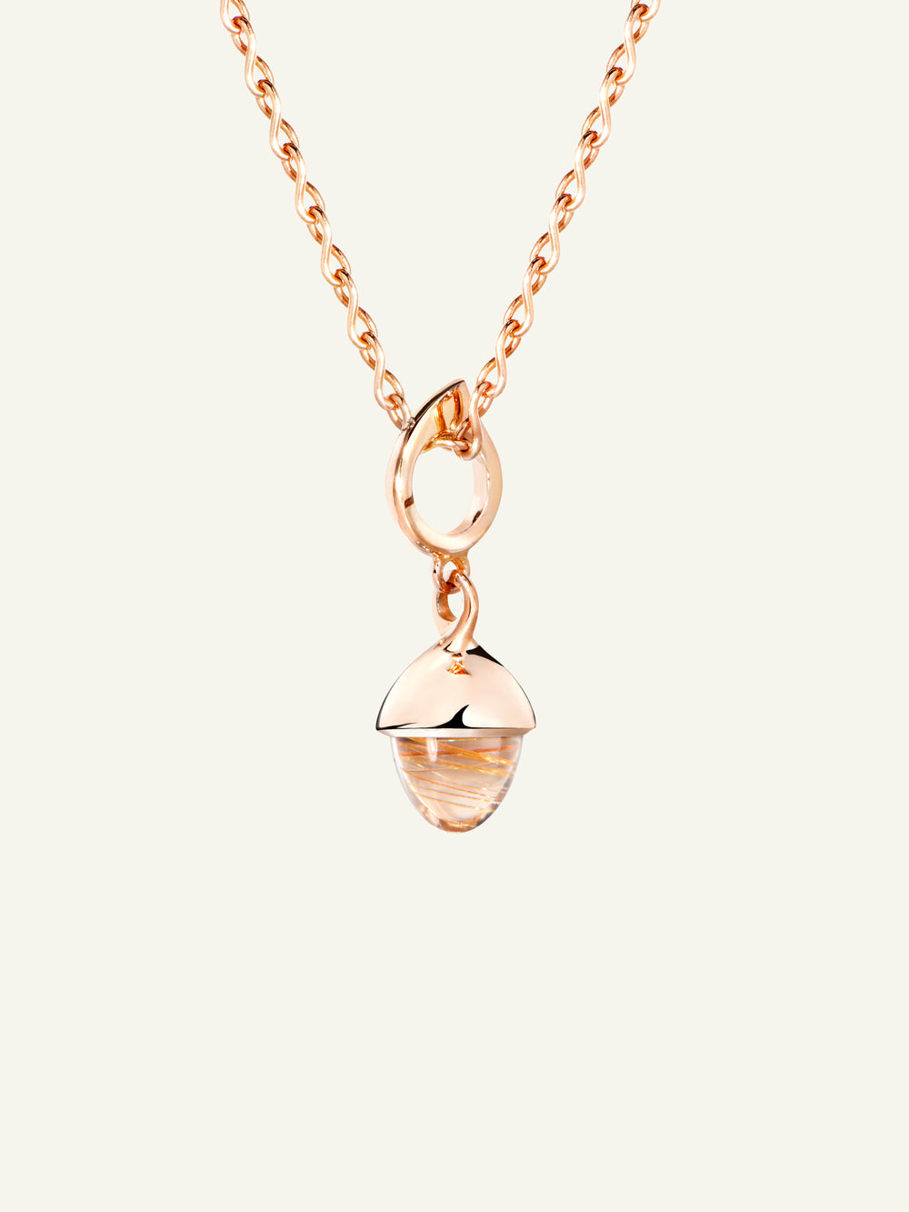 MIKADO Flamenco Pendant with Red Rutilated Quartz