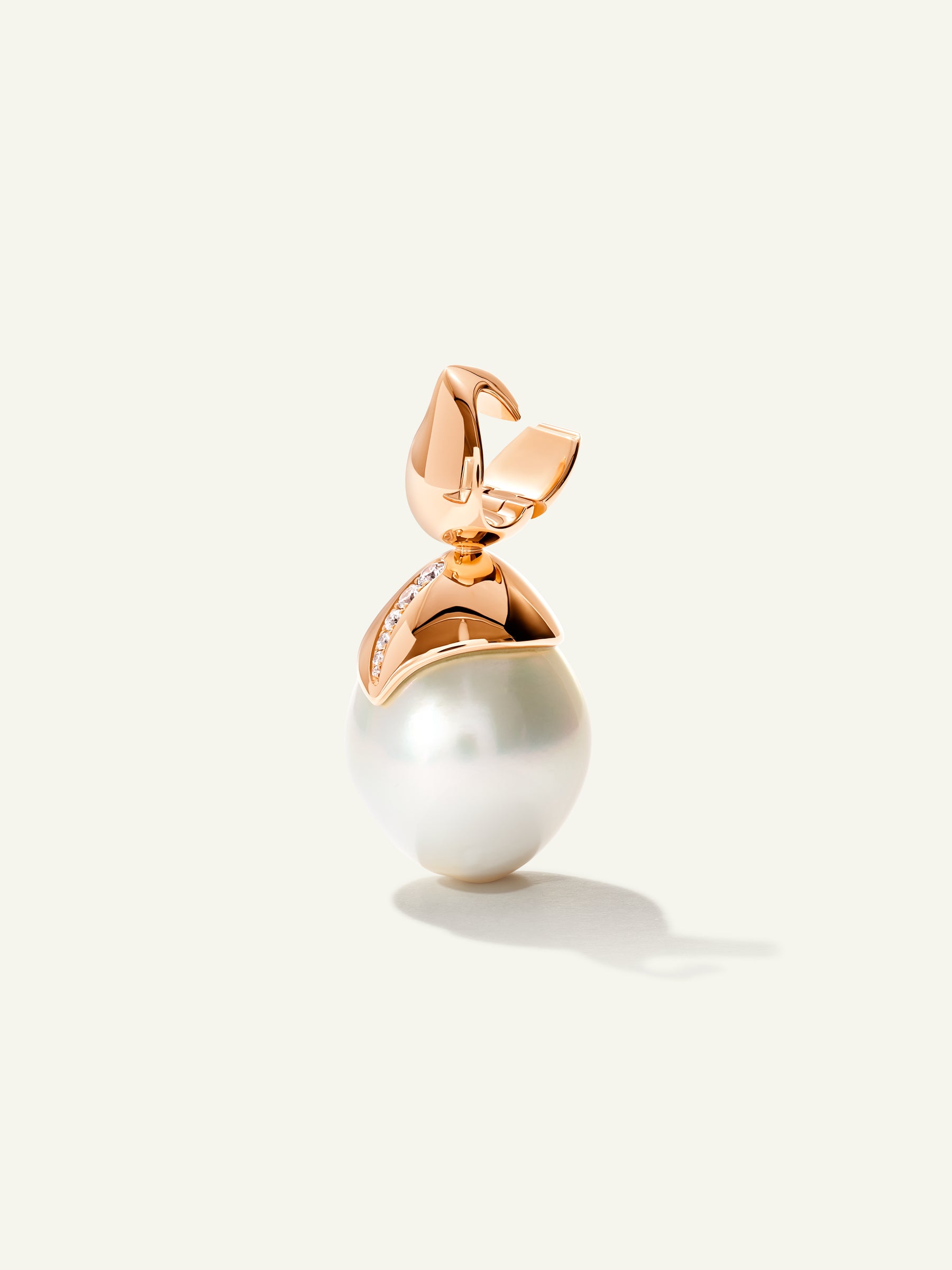 P-PRL-SSP15-p-rg | Pendant Southsea PEARL 15 mm with Diamond Pavé