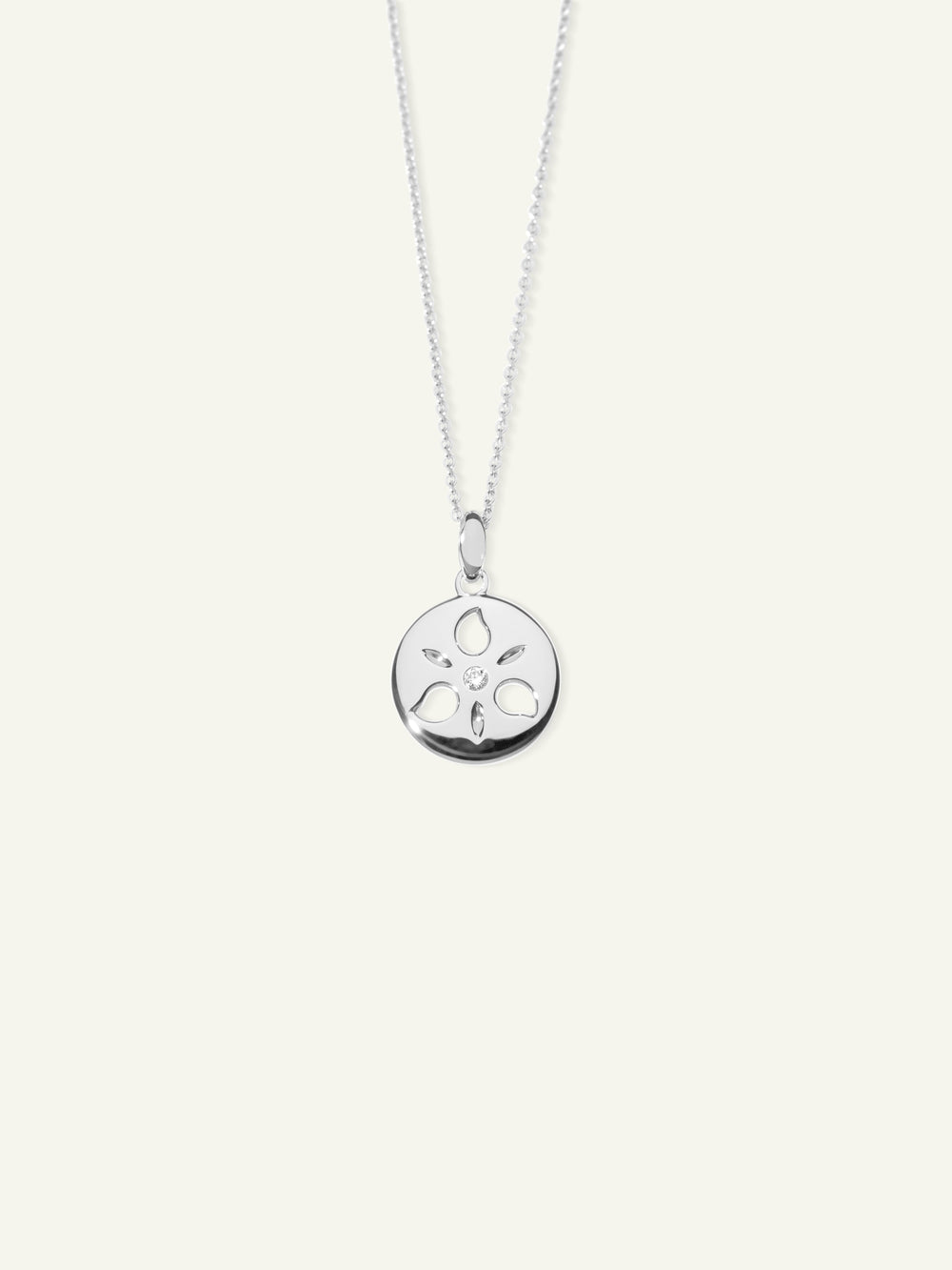 Pendant SAND DOLLAR small 18K white gold