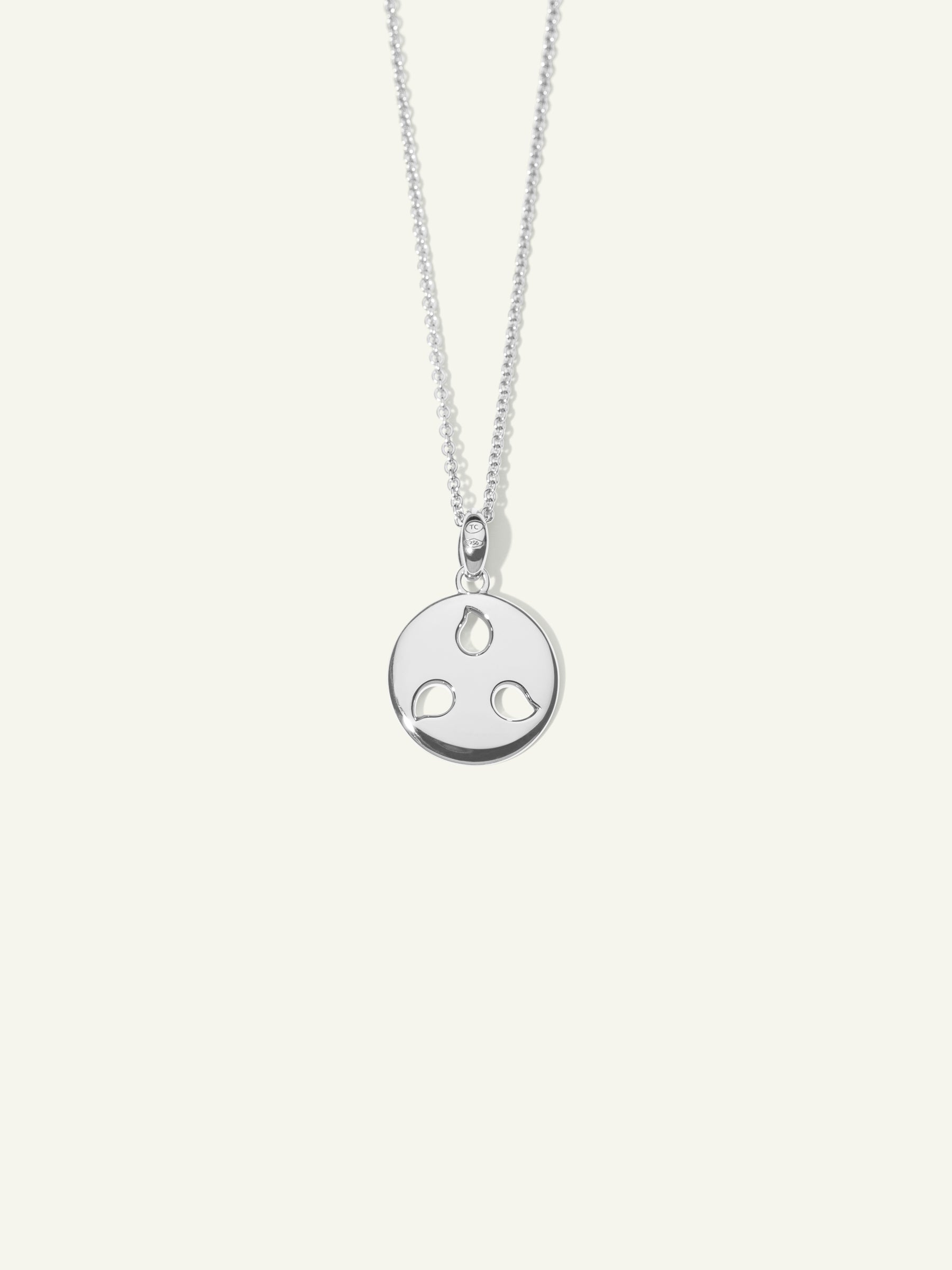 Pendant SAND DOLLAR small 18K white gold