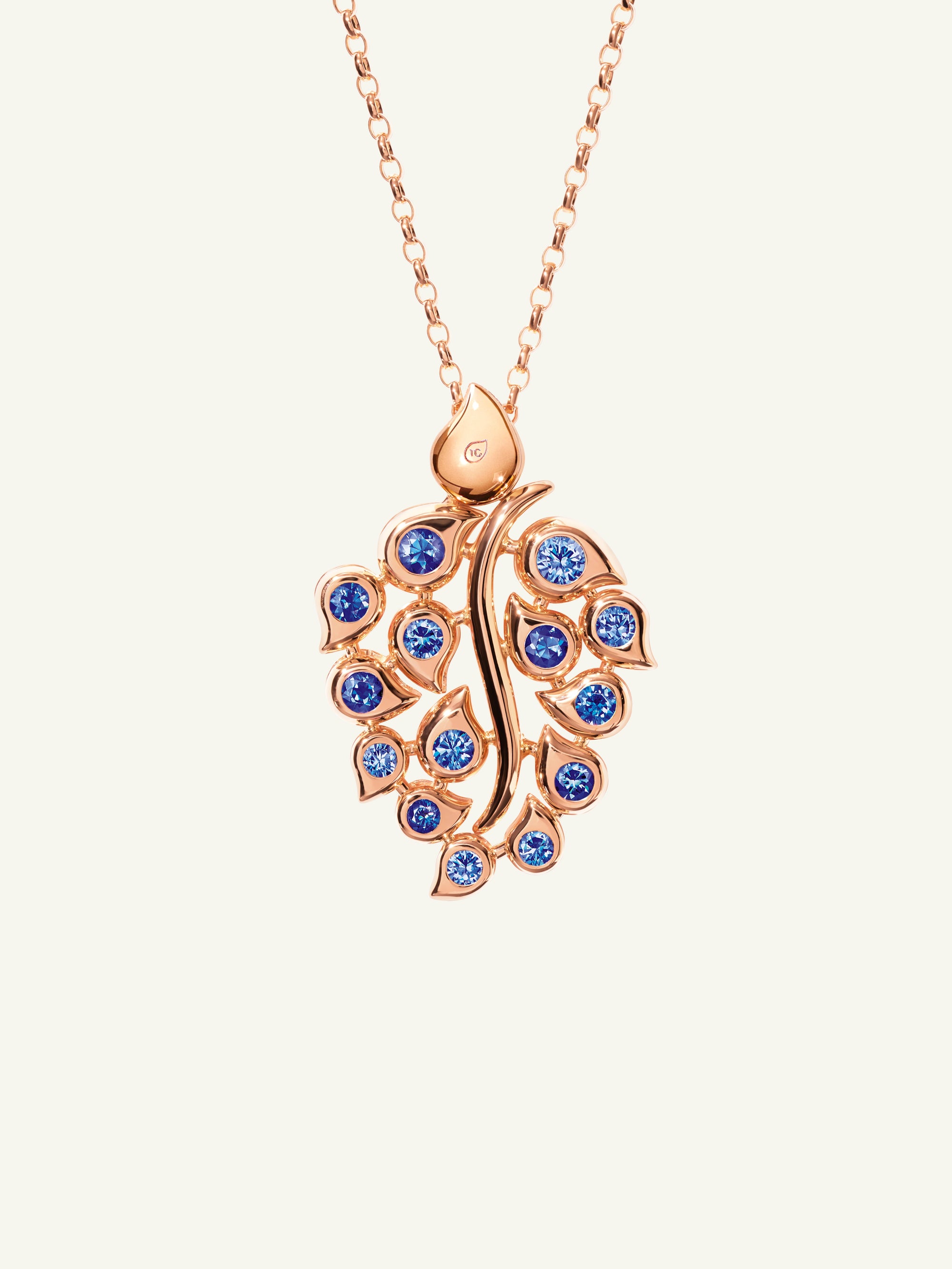 SNOWFLAKES Leaf Pendant in 'Classic' / 'Sky'