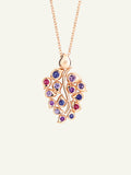 SNOWFLAKES Leaf Pendant in 'Classic' / 'Wildberry'