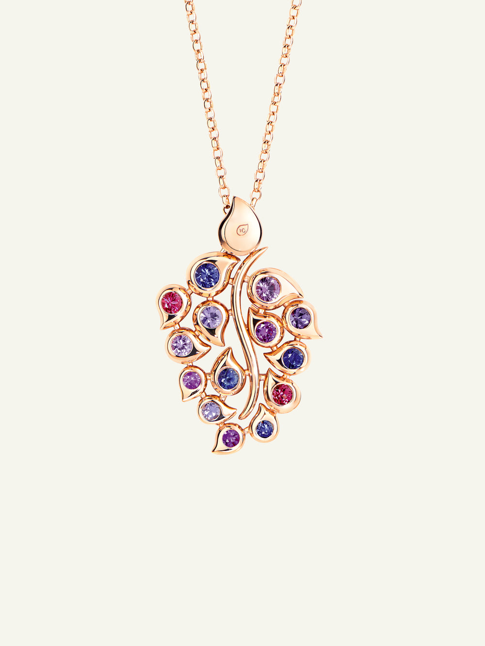 SNOWFLAKES Leaf Pendant in 'Classic' / 'Wildberry'