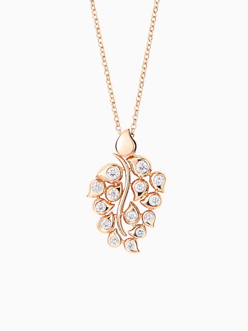 SNOWFLAKES Leaf Pendant in 'Classic' / 'Wildberry'
