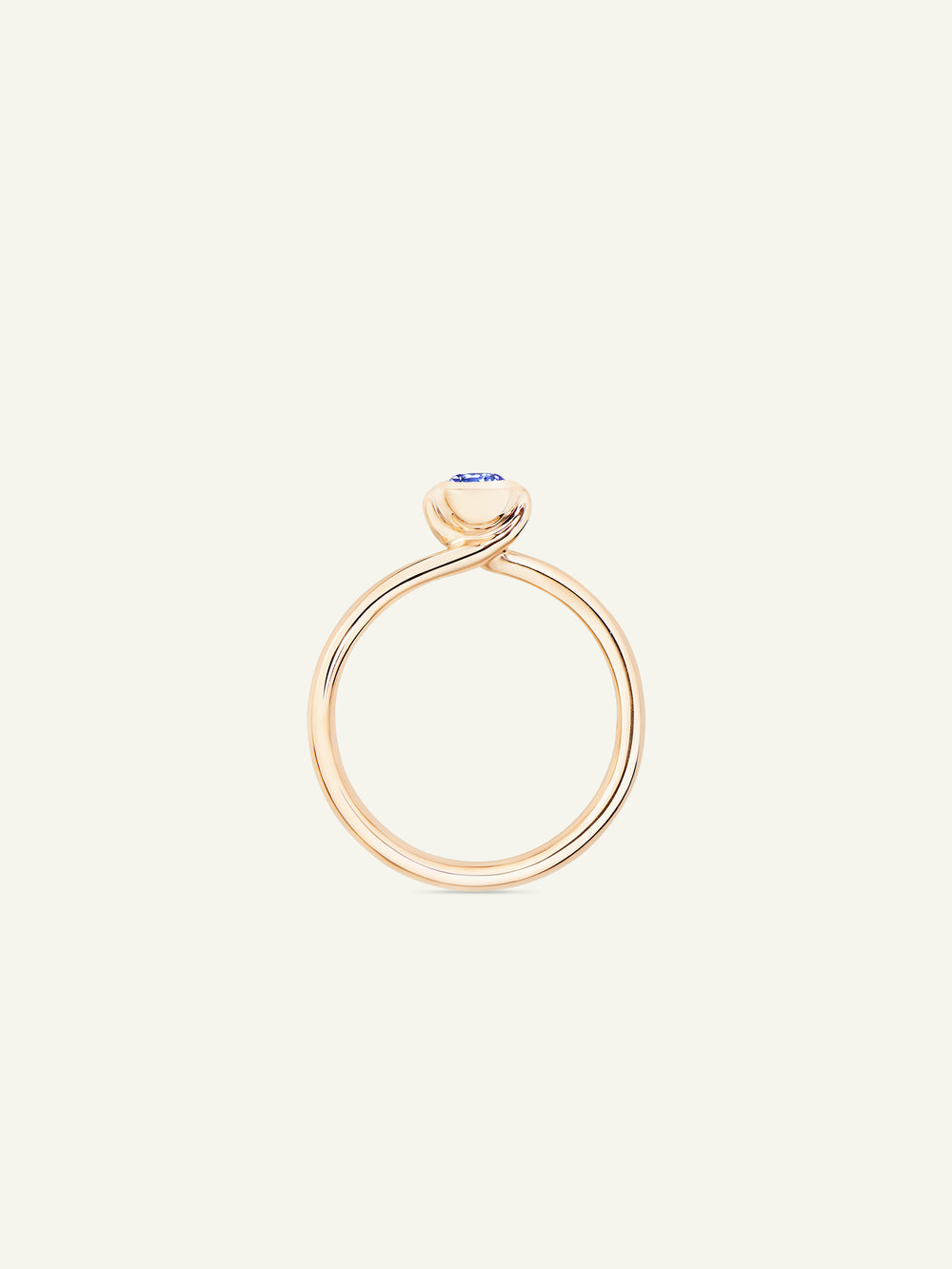BOUTON Solitaire Ring with Blue Sapphire