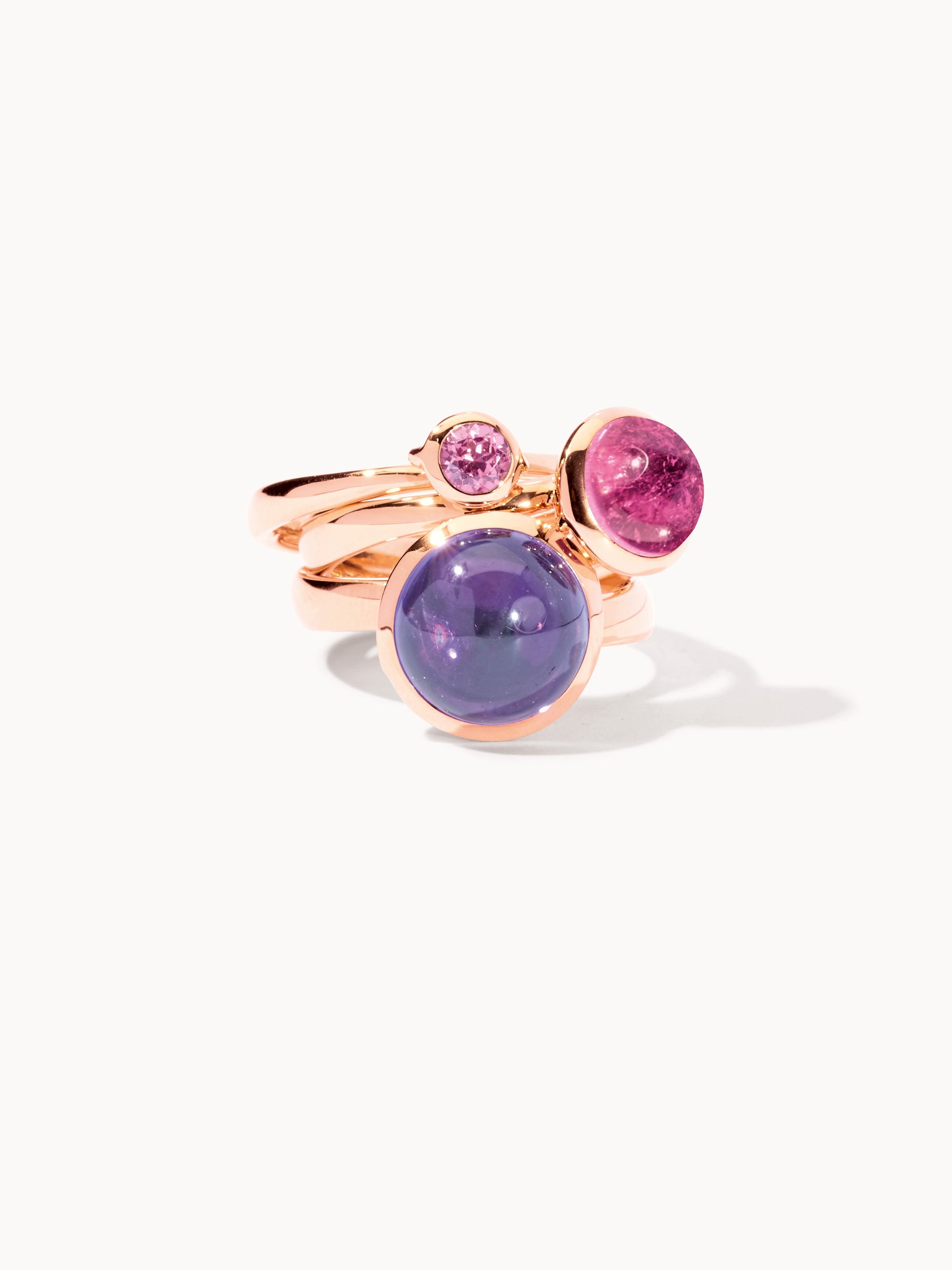 BOUTON Large Ring with Amethyst