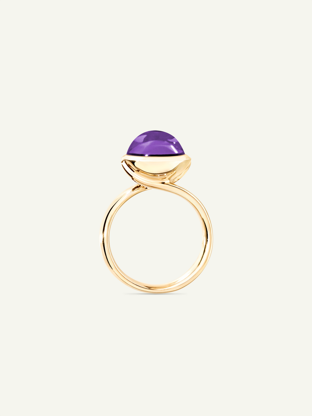 Ring BOUTON large Amethyst Amethyst