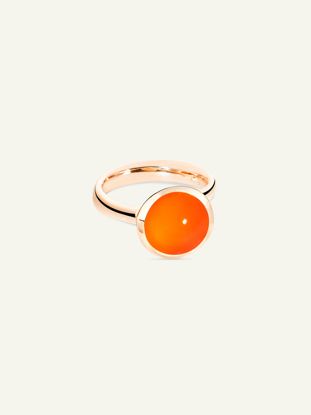 Ring BOUTON large Carnelian Carnelian