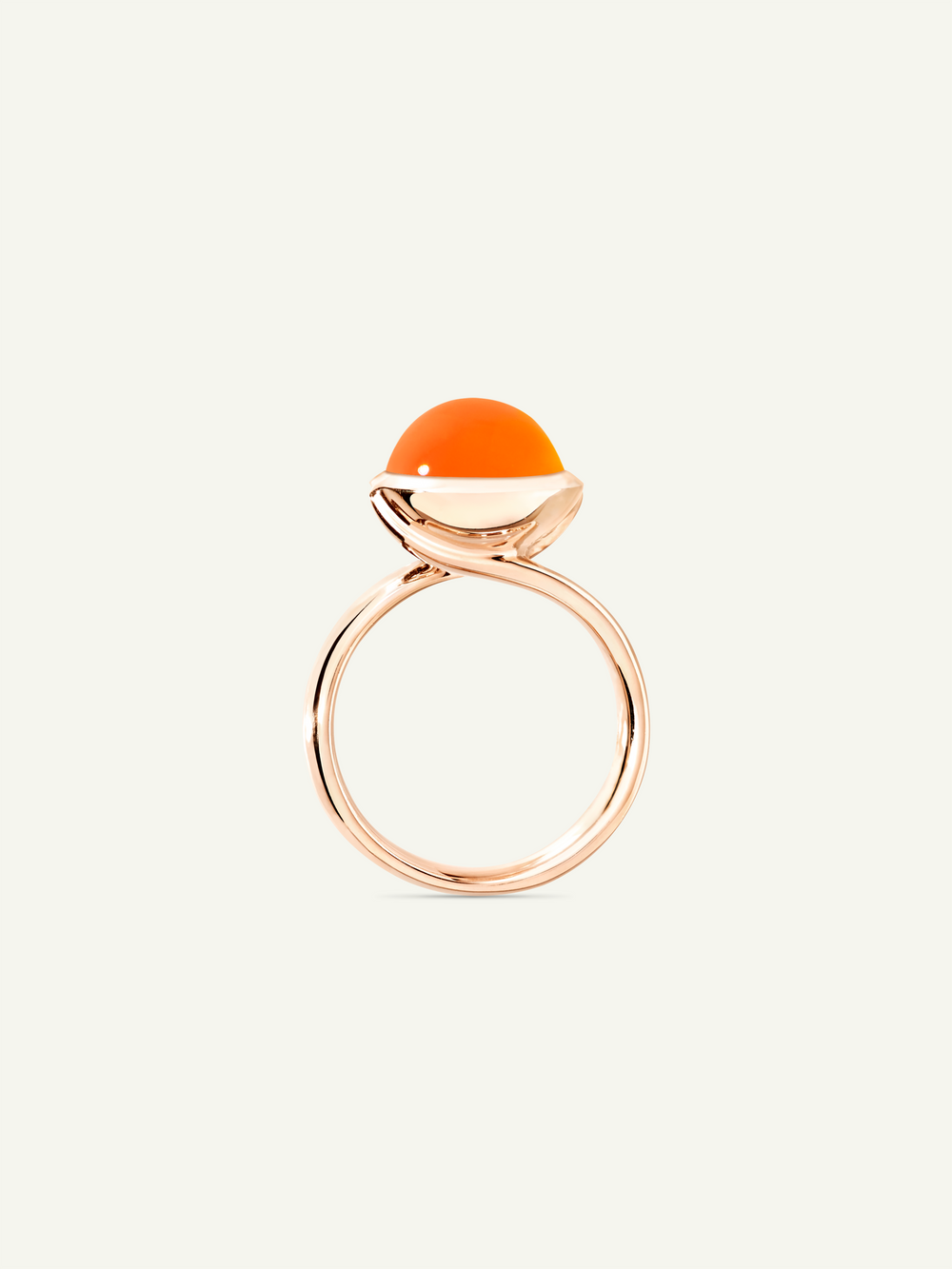 Ring BOUTON large Carnelian Carnelian