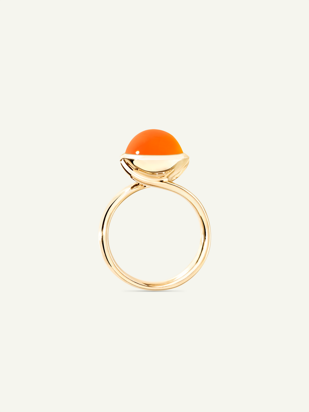 Ring BOUTON large Carnelian Carnelian