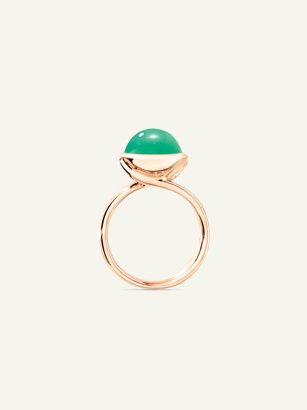 Ring BOUTON large Chrysoprase Chrysoprase