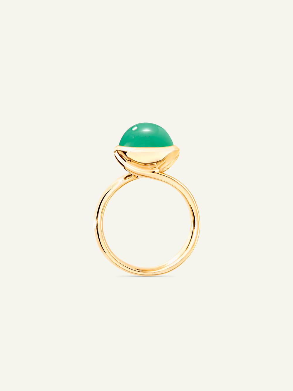 Ring BOUTON large Chrysoprase Chrysoprase
