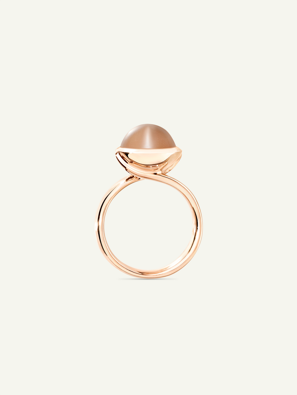 Ring BOUTON large Moonstone brown brown Moonstone