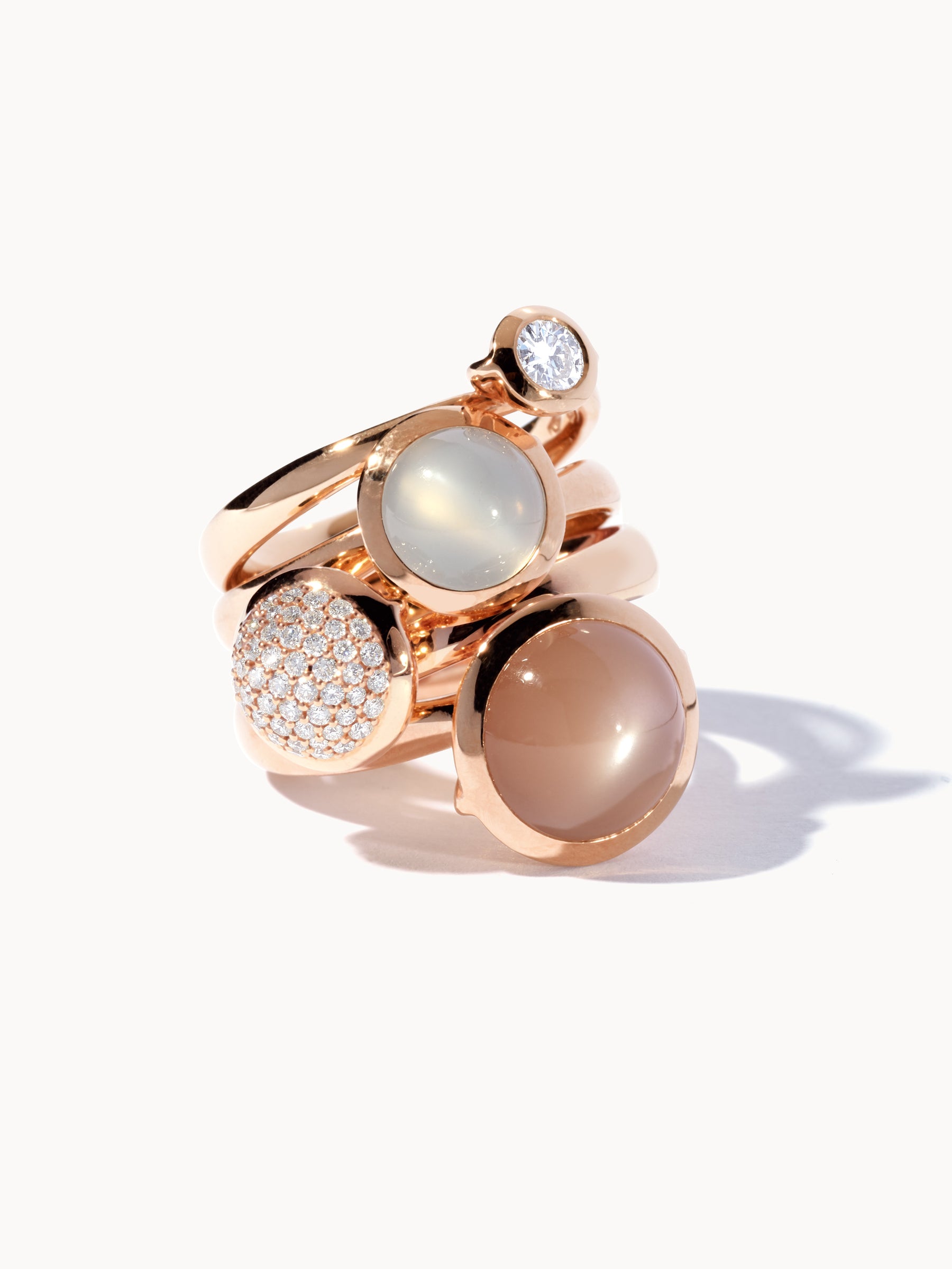 BOUTON Large Ring with Brown Moonstone